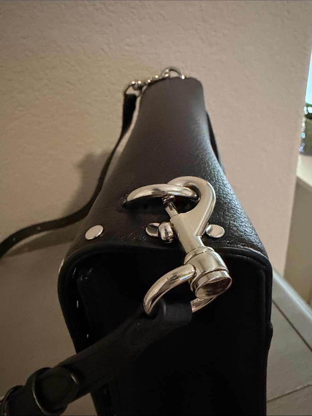 Rebecca Minkoff Black Leather Studded Crossbody Bag - Picture 5 of 5